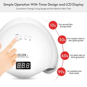 دستگاه خشککننده رنگ ناخن UV/LED مدل SUN - Image 5