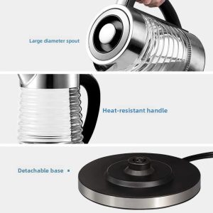 کتری برقی شیشه‌ای Sokany مدل SK-1027 ظرفیت 2.2 لیتر - Image 4