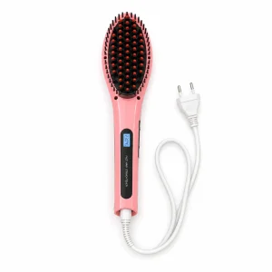 برس حرارتی گلابی Fast Hair Straightener با نمایشگر LCD - Image 5