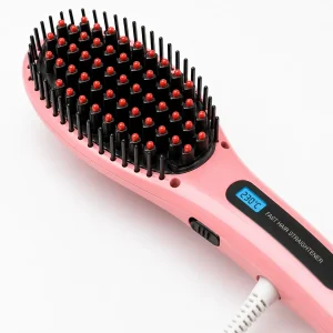 برس حرارتی گلابی Fast Hair Straightener با نمایشگر LCD - Image 3