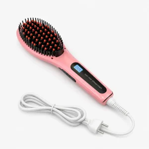 برس حرارتی گلابی Fast Hair Straightener با نمایشگر LCD - Image 2