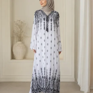 پیراهن زنانه بلند طرح سنتی مدل آزاد - Image 4