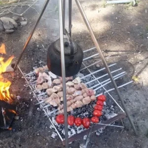 منقل مسافرتی جمع شونده سرخ پوستی همراه با تابه - Image 13