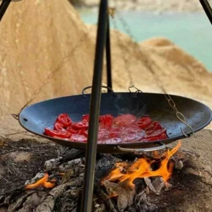منقل مسافرتی جمع شونده سرخ پوستی همراه با تابه - Image 11