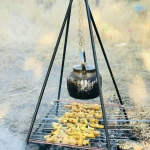 منقل مسافرتی جمع شونده سرخ پوستی همراه با تابه - Image 8