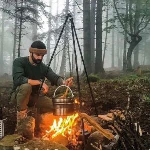 منقل مسافرتی جمع شونده سرخ پوستی همراه با تابه - Image 7